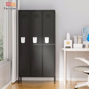 ตู้ล็อกเกอร์โลหะออนไลน์แบบกำหนดเองได้ 3 ประตู สำหรับโรงเรียน ห้องออกกำลังกาย ตู้เสื้อผ้าพนักงานสำหรับเก็บชุดทำงาน ตู้เหล็กขาย - Product Image 3