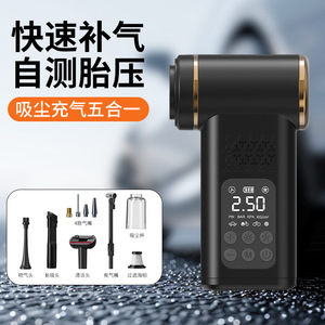 Gonfleur de pneus portable intelligent avec écran numérique et fonction d'aspirateur pour voiture et utilisation en extérieur - Product Image 5