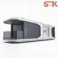 Maison Capsule Intelligente Modulaire de Luxe à 2 Chambres avec Cuisine, Fabriquée en Acier de Haute Qualité, Modèle D7