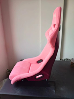 Verstellbarer Luxus-Rennsitz aus Samt mit Gleitschiene, Schalensitz aus Fiberglas, Modifizierte Autositze mit Einstellbarer Rückenlehne