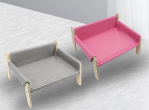 2025 Neues erhöhtes Massivholz-Katzen sofa mit abnehmbarem, weichem Matratzen bezug und Katzen hängematte - Product Image 4