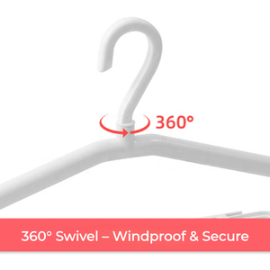 Promotion : Séchoir à linge pliable et rétractable en plastique, coupe-vent, avec crochet rotatif à 360° pour serviettes de bain et literie à domicile - Product Image 4