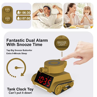 Elektronische multifunctionele bureauklok voor kinderen Dubbele alarmfunctie Snooze-modus LED-display Helderheid achtergrondverlichting Automatische aanpassing 3