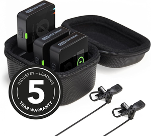 De <b>Wireless</b> Pro 2-Person Clip-On <b>Wireless</b> Microphone SystemRecorder With Lavaliers CMOS Sensor Mirrorless <b>Camera</b> - Product Image 2