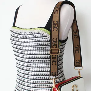 Sangle de sac à bandoulière réglable personnalisée de luxe avec bandoulière remplaçable par logo