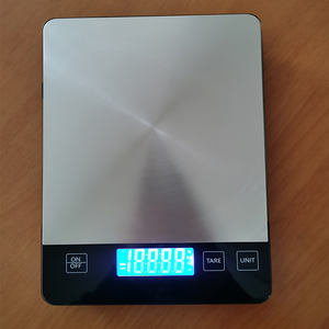 J & R 스테인레스 스틸 유리 터치 작동 전자 가정용 15kg 주방 무게 감시자 저울 디지털 무게 음식 - Product Image 2