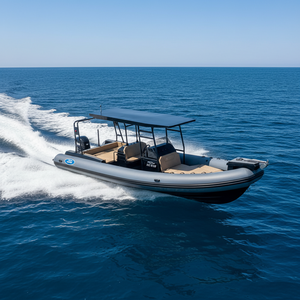 Bateau semi-rigide de luxe Hedia CE 32 pieds (9,6 m) à coque en aluminium en V profond, en Hypalon, pour le sport et les excursions en mer, modèles 960 et 860 - Product Image 4