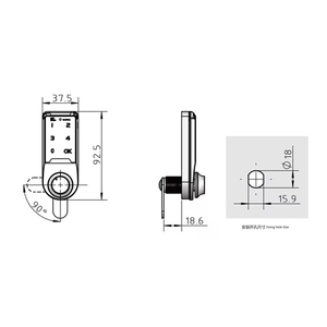 Điện Tử Tủ Khóa Thông Minh Kỹ Thuật Số Phòng Tập Thể Dục Locker Cửa 5 Kỹ Thuật Số Bàn Phím Điện Mã Kết Hợp Cam Khóa Cho Công Cộng Tủ - Product Image 6