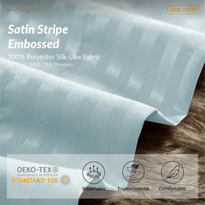 Juego de Ropa de Cama de Poliéster con Relieve Elegante DL - Acabado Brillante, Patrón Texturizado, Calidad de Hotel, Logotipo OEM/Personalizado - Product Image 2