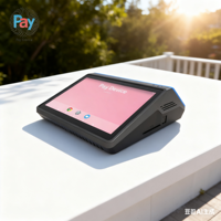 Mini tablette tactile système Android 10,1 pouces Terminal de point de vente CPU double cœur 2 Go de RAM 32 Go de stockage Imprimante thermique Bluetooth 4.0 HD1080p