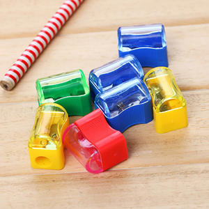 Taille-crayon à un trou le plus vendu, taille-crayon de bureau en plastique pour fournitures scolaires, meilleur taille-crayon mini pas cher - Product Image 5