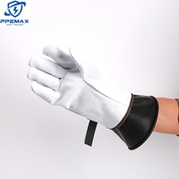 Gant de protection d'électricien isolé de taille de couleur OEM 500V MAX AC diélectrique gants électriques basse tension