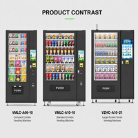 Distributeur automatique de boissons froides et de collations avec écran LED, compresseur à économie d'énergie, contrôle intelligent