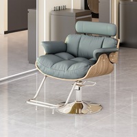 Fauteuil de Barbier Ergonomique Delanto en Cuir PU Inclinable à Rotation 360 Degrés, Moderne, pour Salons de Coiffure (Femmes et Hommes), Usage Commercial