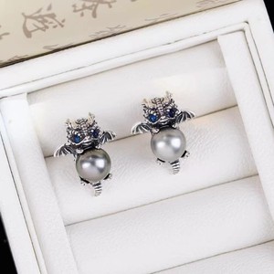 จี้เงินแท้ S925 สำหรับทำเครื่องประดับมุก DIY 31242 พร้อมลูกปัดกลมขนาด 9-10 มม. สำหรับทำจี้สร้อยคอรูปมังกร - Product Image 3