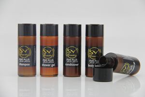 Envase de Viaje de Lujo para Hoteles, Mini Botella de Plástico PETG Ámbar de 30 ml con Tapa de Rosca, Color Personalizado y Estándar GMP - Product Image 4