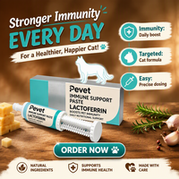 Pevet – Pâte Nutritionnelle Personnalisée au Lactoferrine pour Animaux de Compagnie, Supplément Immunitaire pour Chats et Chiens avec Colostrum, Vente Directe Usine