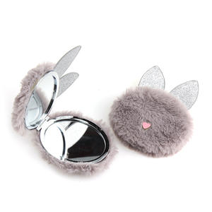 Gros Pliant Double Face <span class=keywords><strong>Coeur</strong></span> Rond Lapin Carré Miroir De <span class=keywords><strong>Poche</strong></span> Portable De <span class=keywords><strong>Poche</strong></span> Compact Petit Miroir Maquillage De Voyage - Product Image 4
