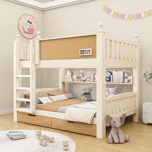 Cama <span class=keywords><strong>Litera</strong></span> Infantil de Madera Maciza Moderna, Duradera, Cómoda y Ecológica, <span class=keywords><strong>Litera</strong></span> Doble Multifuncional para Dormitorio - Product Image 2