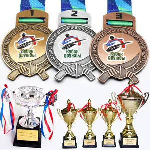 Custom Zinc Alloy Antique Copper Blank Metal Award Sport Karate Medallion Medal And Trophy