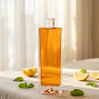 Échantillon Gratuit Bouteille de Luxe Personnalisée en Verre Super Flint 500ML 50CL Bouteilles en Verre Épais pour Gin Rhum Whisky