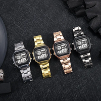 Jam tangan pria Digital, jam tangan LCD Reloj Deportivo Hombre, hitam, jam tangan maskulin Digital, jam tangan olahraga pria