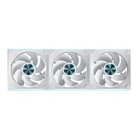 Ventilador de caja de PC upHere de 360 mm con aspas invertidas, ventilador ARGB PWM todo en uno blanco, sincronización con la placa base Infinity Mirror de 5V y 3 pines