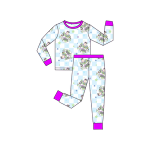 Stokta Gizemli Kutu: Araba Karakter Baskılı Çocuk Bambu Elyaf Giysileri, Çocuk 2 Parça Pijama Takımı Bebek Tulumu - Product Image 4