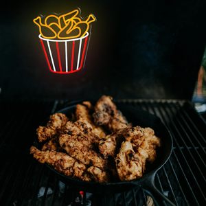 Enseignes lumineuses LED néon pour poulet frit, à intensité variable, alimentées par USB, lumière d'ambiance, décoration de vitrine, lumière indicatrice de rue, personnalisable - Product Image 2