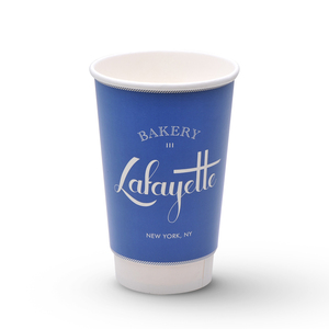 Đôi đơn gợn lớp Chiết Giang Nhà máy cung cấp trực tiếp đồng bằng màu đen giấy cup 12 oz với nắp che rơm - Product Image 6