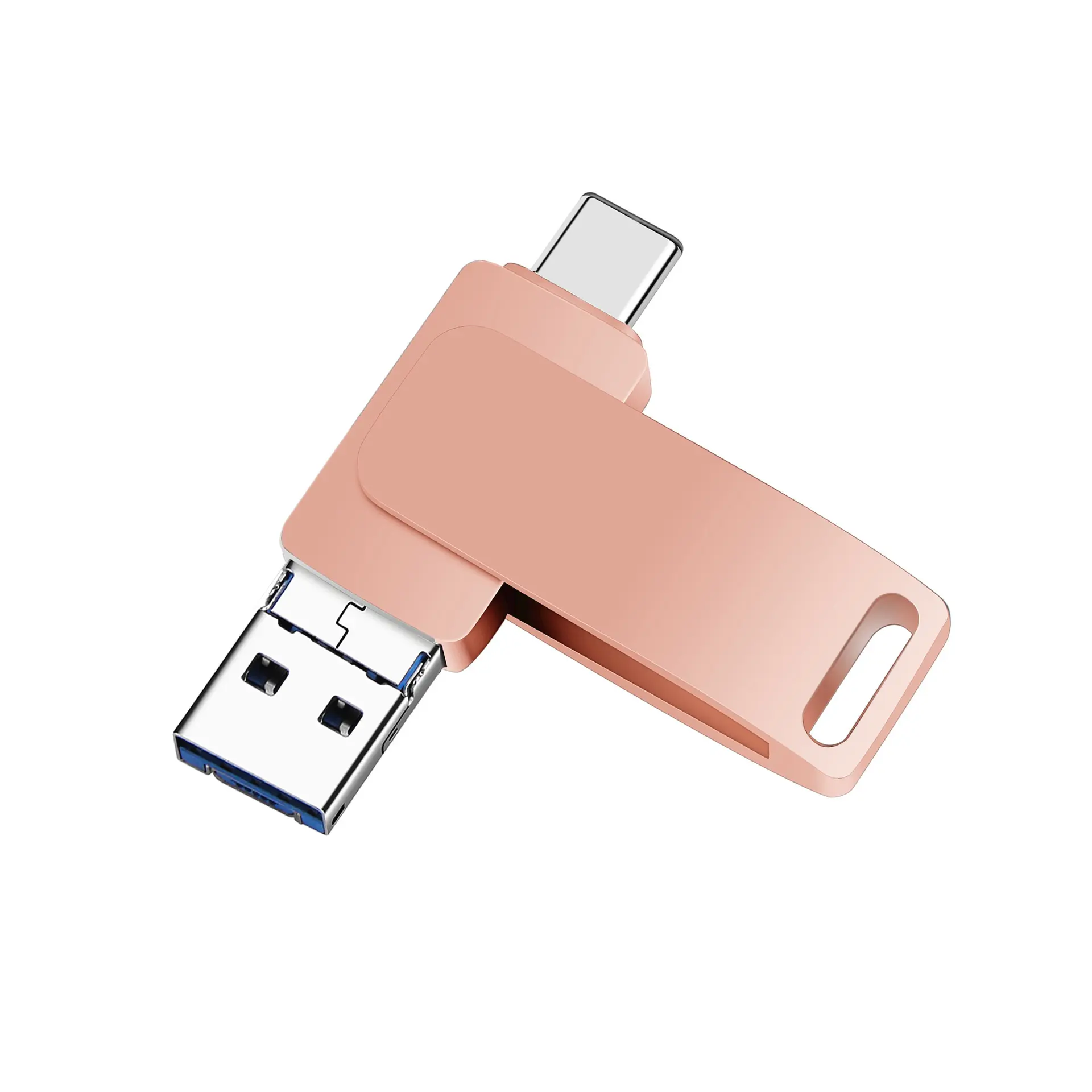 OTG USB 3.0 3.1 Flash Drive, untuk ponsel USB Android Lightning 3 In 1 Pen Drive untuk perangkat penyimpanan eksternal Tipe C