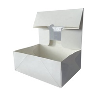 Boîte plate pliable en papier pour gâteau de mariage de boulangerie blanche avec fenêtre Boîtes d'emballage cadeau pour pâtisseries Biscuits Boîtes en papier pour gâteau