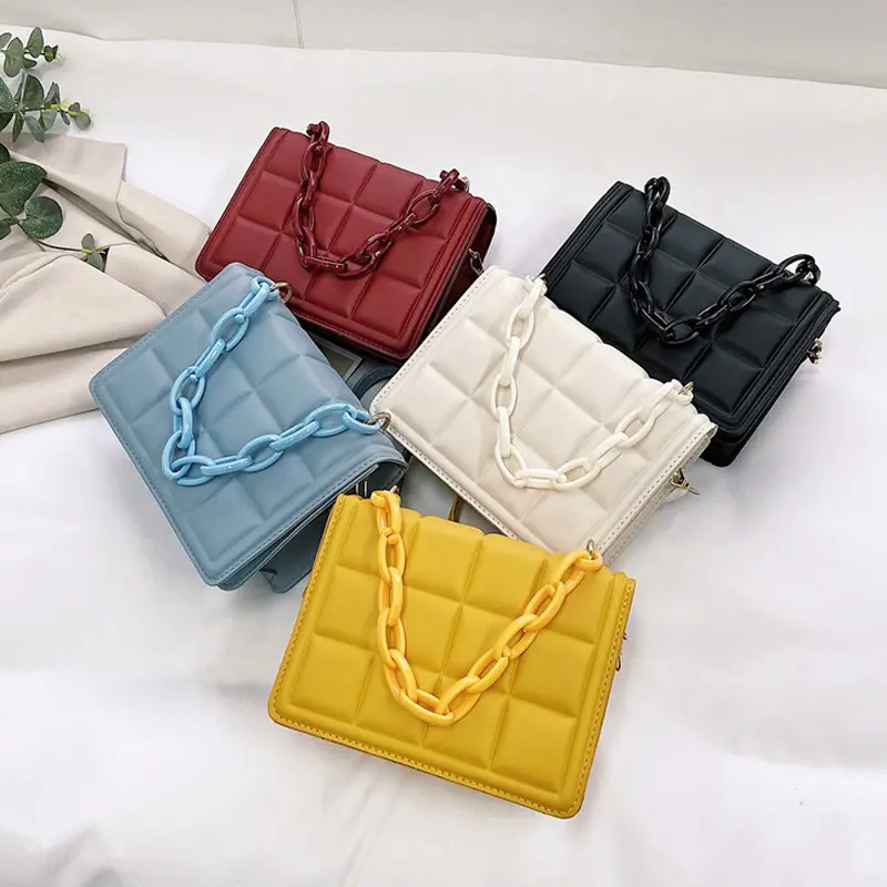 RU High Texture Trend Simple Fashion Solid Color Western Style Custom Messenger Women Handbags, Small Shoulder Bag