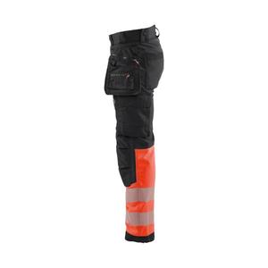 BLAKLADER - 182125139955C56 Pantalon Softshell haute visibilité Noir/Rouge-EAN 7330509879252 HI-VIS WORKWEAR - Product Image 4