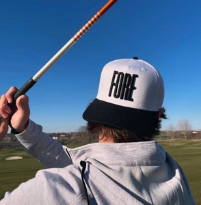 Sombrero de golf con logotipo personalizado y Snapback Premium 3D Puff bordado escrito 5 paneles gorras de béisbol verano algodón estructurado Gorras - Product Image 2