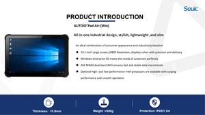 Pseudoc autoid Pad Air-(Win) 10 ''fhd + Cửa sổ 10 GMS IP65 gồ ghề dữ liệu công nghiệp thiết bị đầu cuối máy tính máy tính bảng PDA - Product Image 2