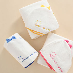 Vente en gros de ponchs à capuche personnalisés pour <span class=keywords><strong>la</strong></span> salle de bain, absorbants, doux pour bébé, en molleton corail, pour le bain, serviettes à capuche pour enfants - Product Image 4