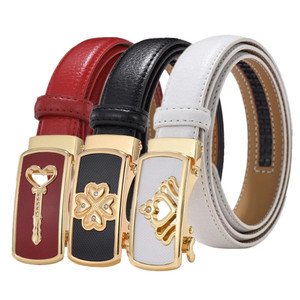 LQbelt New Fashion Women Automatic Buckles Belt Leather Belts for Woman Ratchet Belts Factory Wholesale - Product Image 1