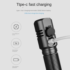 Siêu Sáng Mini Xách Tay P50 <span class=keywords><strong>LED</strong></span> Đèn Pin Laser Không Thấm Nước IP65 Cross-Biên Giới Có Thể Sạc Lại Cắm Trại Công Cụ Loại C USB Sạc - Product Image 3