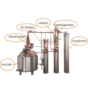 Máquina de destilación de cobre TEKBREW, 200L, 300L, 500L, equipo de destilación, <span class=keywords><strong>whisky</strong></span>, vino, ginebra, vodka, brandy, olla, destilador de alcohol para el hogar - Product Image 1