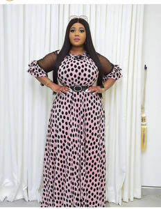 H & D Abiti da Ufficio per Donne Turche Molto Richiesti, Vestito a Pois <span class=keywords><strong>con</strong></span> <span class=keywords><strong>Cintura</strong></span> - Product Image 3