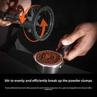 Distributeur de café italien écologique en acier inoxydable, rotatif, à aspiration magnétique, réglable en hauteur, anti-agglomération, à pousser et à rotation