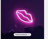 Rosa Sexy colgante Usb con pilas luz de neón lámpara de noche Led labios letrero de neón para pared niños habitación fiesta boda Bar Decoración - Product Image 3