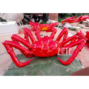 Décoration extérieure, animal marin, fibre de verre, sculpture géante de <span class=keywords><strong>crabe</strong></span> royal, restaurant, vitrine - Product Image 3