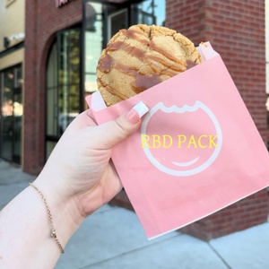 Custom <strong>Printed</strong> <strong>logo</strong> Eco-friendly Oil Proof Small pink 3.5inch 4inch Cookie <strong>Printed</strong> Kraft <strong>Paper</strong> <strong>Bags</strong> for Cookies - Product Image 2