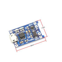 TP4056 18650 Lithium Battery Charging Board 4.2V 1A Overcharge Overdischarge Temperature & Short-Circuit Protection