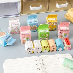 Borrador de goma con diseño de caja de leche, tipo caja sorpresa de dumplings, para estudiantes y útiles escolares - Product Image 2