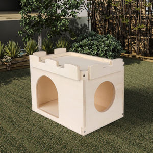 <span class=keywords><strong>Chinchilla</strong></span> Castle Hideout-Hábitat de madera ventilado con diseño de varias puertas para cobayas, erizos y ratones - Product Image 6