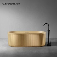 Baignoire autoportante ovale en surface solide, baignoire SPA en pierre artificielle, design moderne pour salle de bain, pour la relaxation des adultes