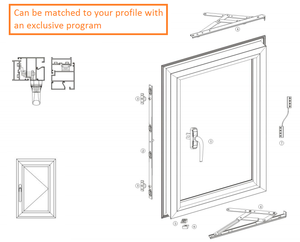Fabrik preis Aluminium fenster 4-bar-Reibstrebenscharniere Edelstahl-Fenster reibungs strebe für Flügel fenster - Product Image 5